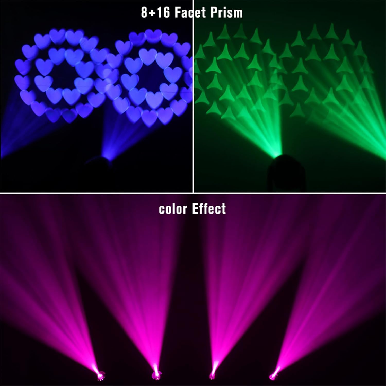 150W Éclairage de Scène LED Moving Head Lampe Lumière DJ,BETOPPER Lyre LED Projecteur de Scène, RGBW DMX-512 Lumière Soirée Beam 4 en 1 Lumière de Scène pour DJ, Fête, Bar, Mariage, Club (1, LB150-1)