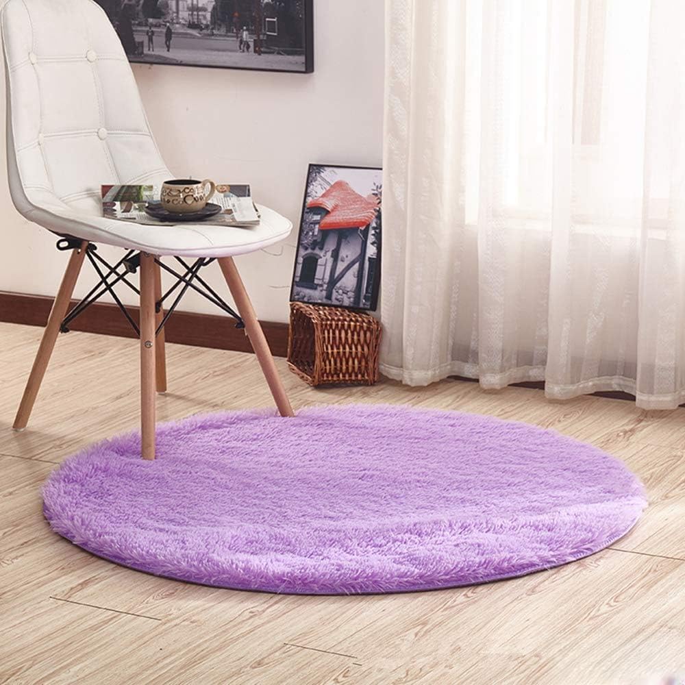 Alfombra redonda lavable y ultrasuave para aislar suelos fríos
