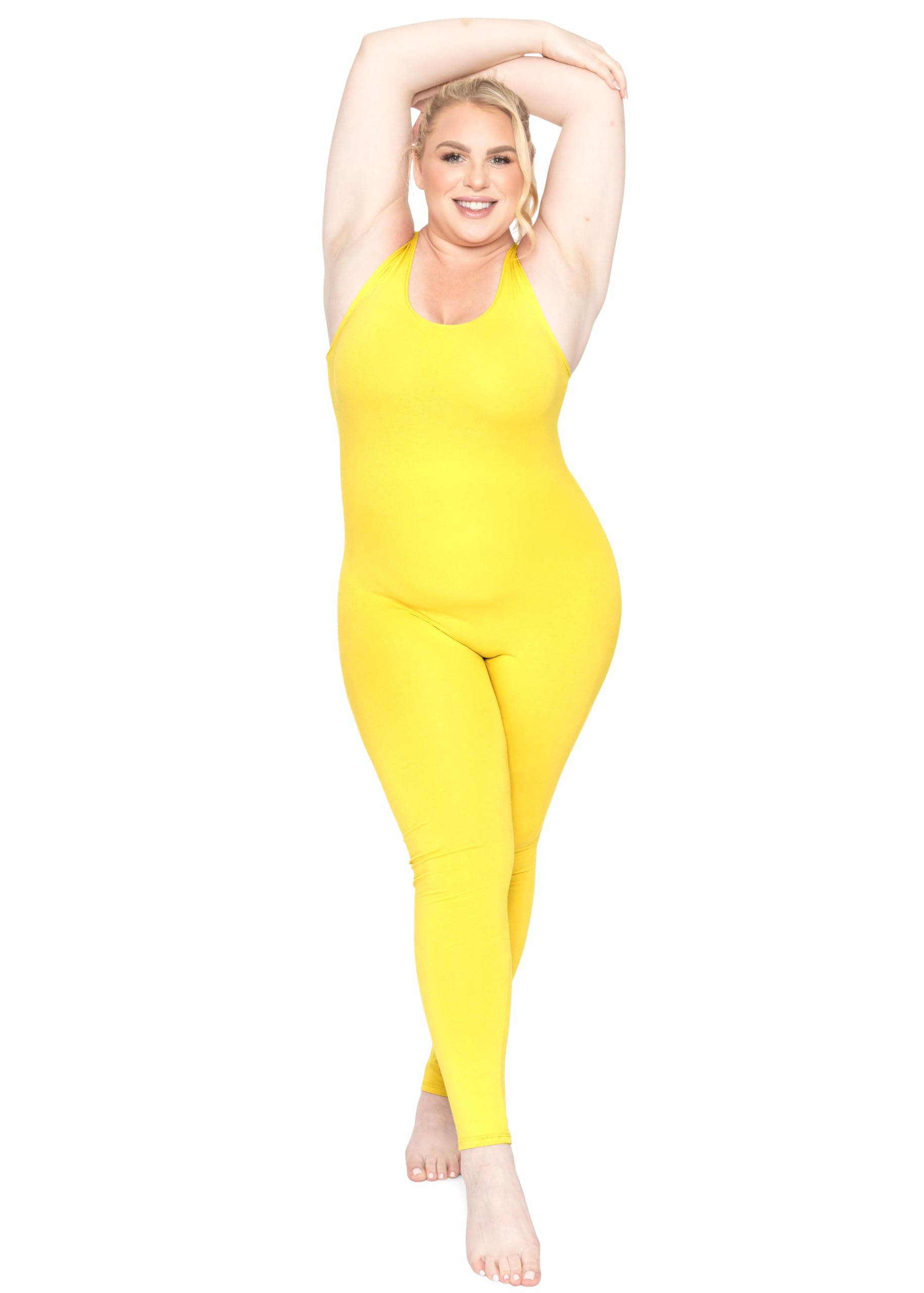 STRETCH IS COMFORT Women's Plus Size Teamwear Cotton Tank Unitard