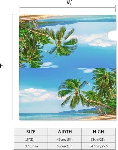Miniatura 5 de Cubierta magnética impermeable para buzón de playa con palma, decoración de buzón de 21 x 18 pulgadas