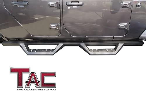 Miniatura 3 de TAC Sidewinder - Estribos compatibles con Jeep Gladiator JT 2020-2025 de 4 pulgadas, barra de Nerf, balancín, deslizador, camioneta, accesorios