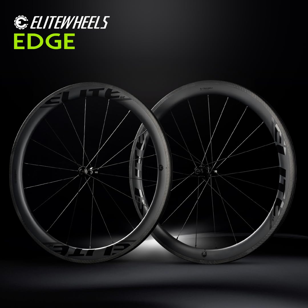 ELITEWHEELS EDGE カーボンホイール1347g50mm 前後セット Amazon | ELITEWHEELS カーボンホイール エッジ 700c リムブレーキ