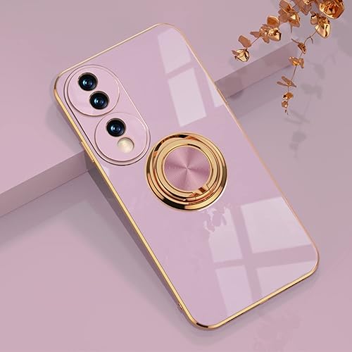 Miniatura 10 de Per Honor 70 - Funda con soporte para anillos, funda estética Honor 70 de silicona suave y delgada, a prueba de golpes, de lujo, con función atril