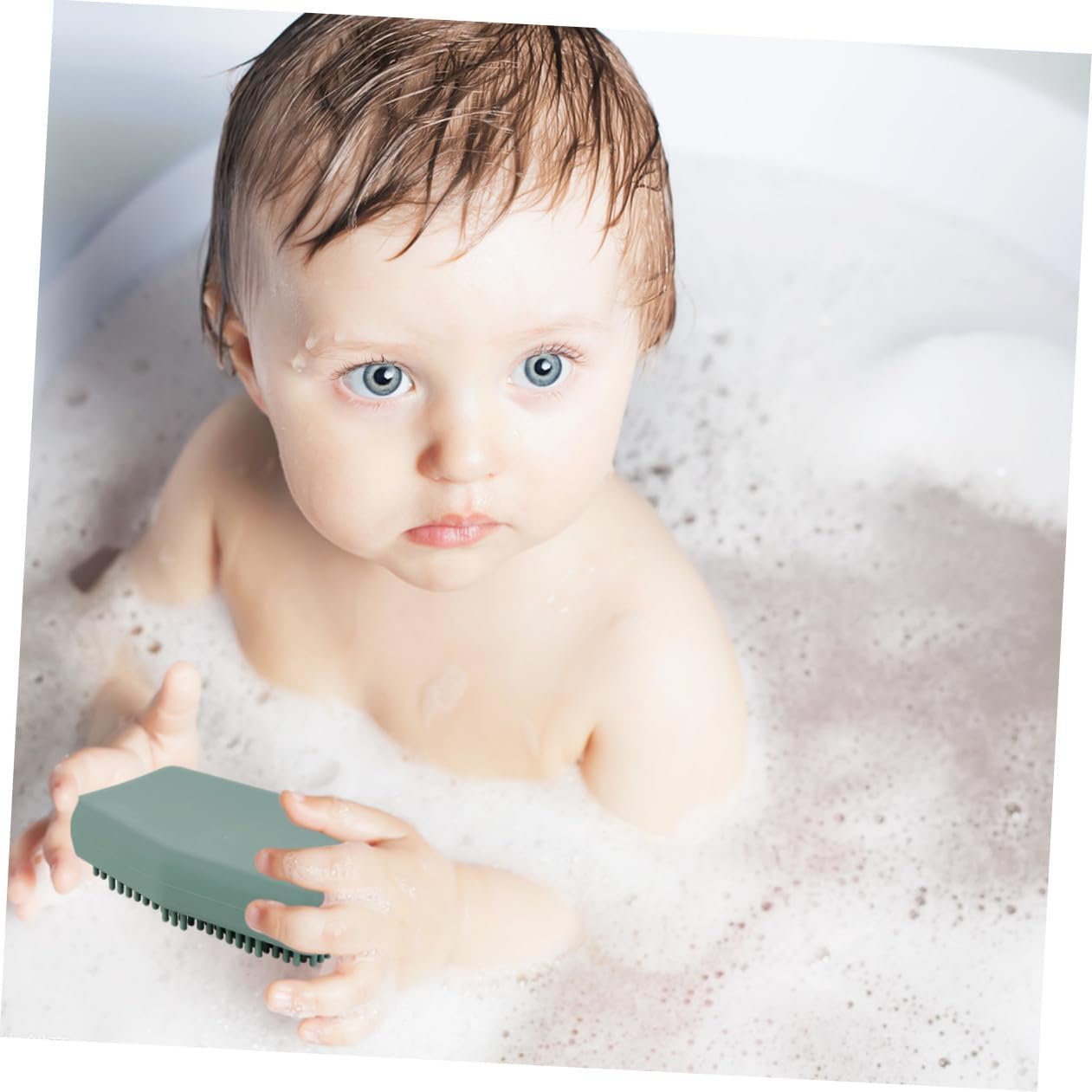 Silicone Shower Brush for Newborns Soft Bath Massage Brush in Nordic Color Mild Bathing Tool for Skin Care image 4