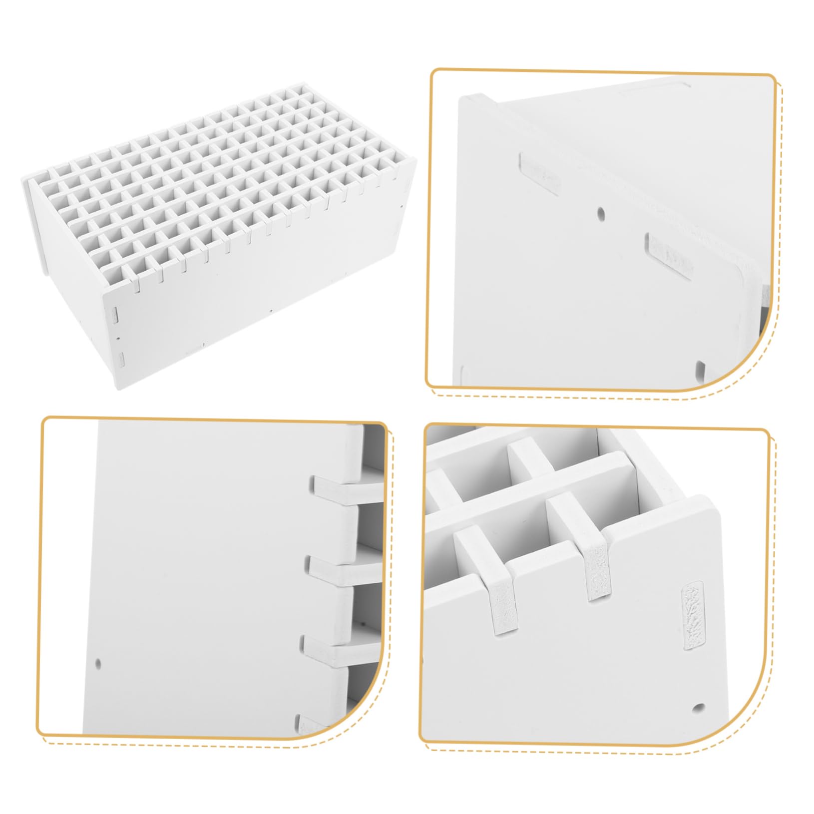 STOBOK Organizador de Escritorio de Oficina Compartimentos, Blanco, Madera