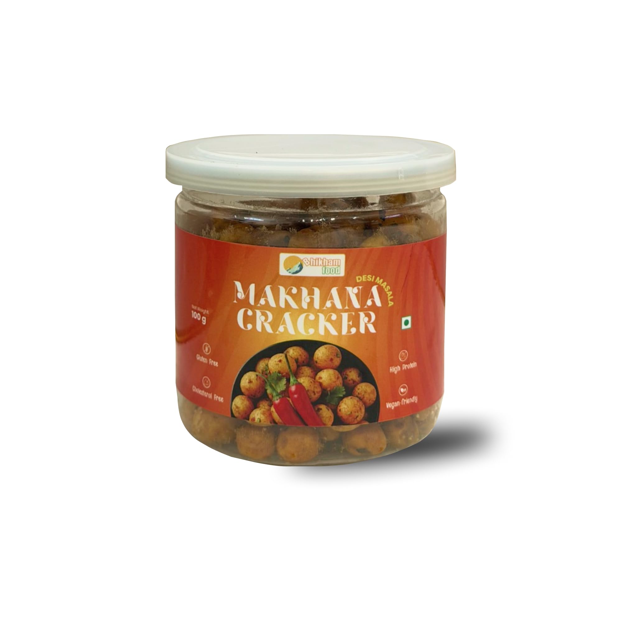 Makhana Crackers Desi Masala Flavor | Roasted Fox Nuts | Light & Crunchy Snack | High Fiber | Low Calorie | Perfect Tea-Time Snack | 100g-image-18