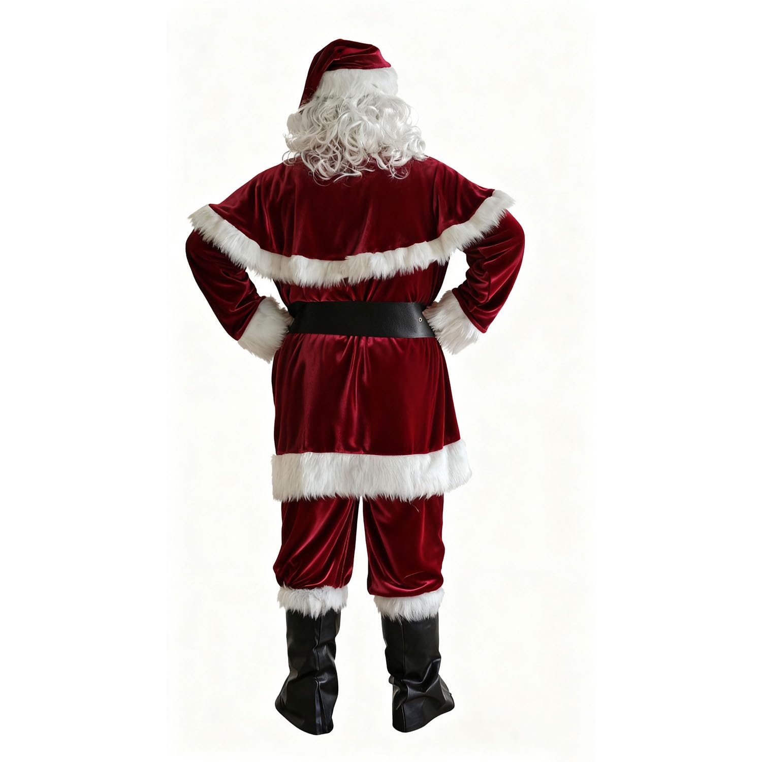 Weihnachtsmann Kostüm komplett Deluxe Nikolauskostüm Santa Claus-Erwachsenenkostüm für Weihnachten - Kostüm für Nikolaus Herren Männer Cosplay(XL)