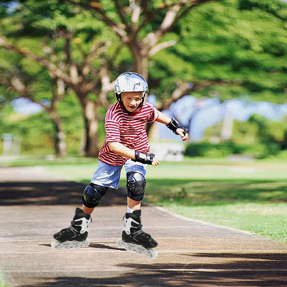 Roller Enfant Patins à roulettes pour Garçons et Filles, Patins à roulettes réglables pour Enfants 3 à 9 Ans, Lumières Amusantes pour Débutants