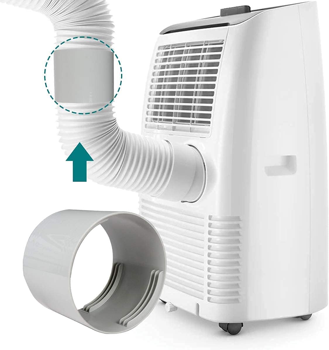 6 Inch Thread Portable A/C AC Air Conditioner Exhaust Hose Coupler/Coupling/Connector, Support Clockwise/Counter-clockwise Thread, AC Hose Coupler Coupling Extension