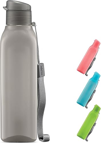 Miniatura 1 de MILTON Botella de agua de viaje, 1 botella deportiva reutilizable con tapa de cierre fácil de abrir y cuello a prueba de fugas, botellas de agua de