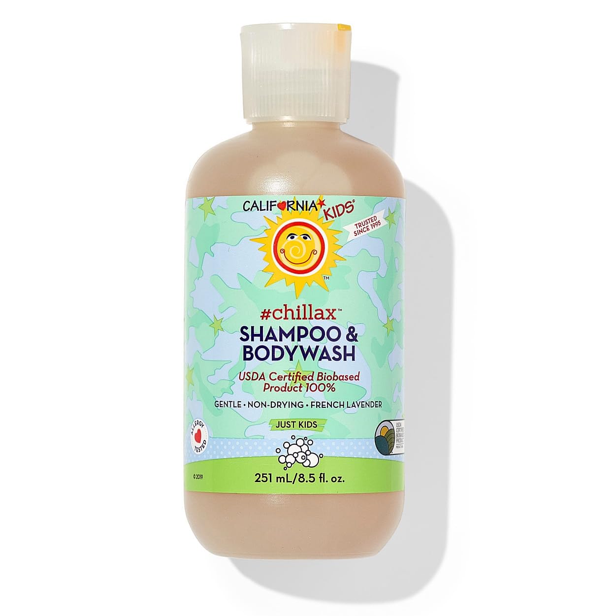 California Kids Shampoo + Body Wash | Chillax Lavender Body Wash | Gentle Skin Care for Kids + Teens | 100% Plant-Based | Hypoallergenic | 8.5 oz