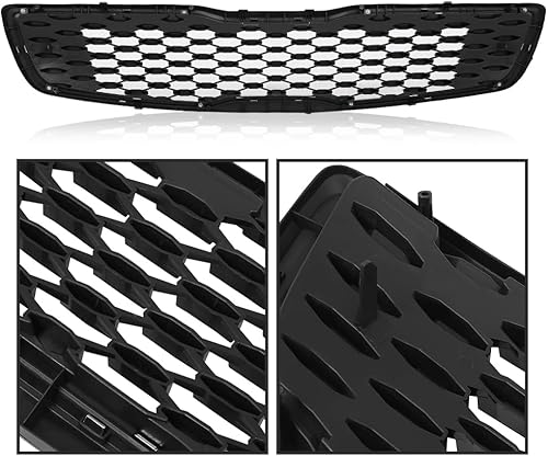 Miniatura 4 de CROSSDESIG Rejilla de parachoques superior cromada delantera compatible con Kia Forte5 Hatchback EX LX 2017 2018
