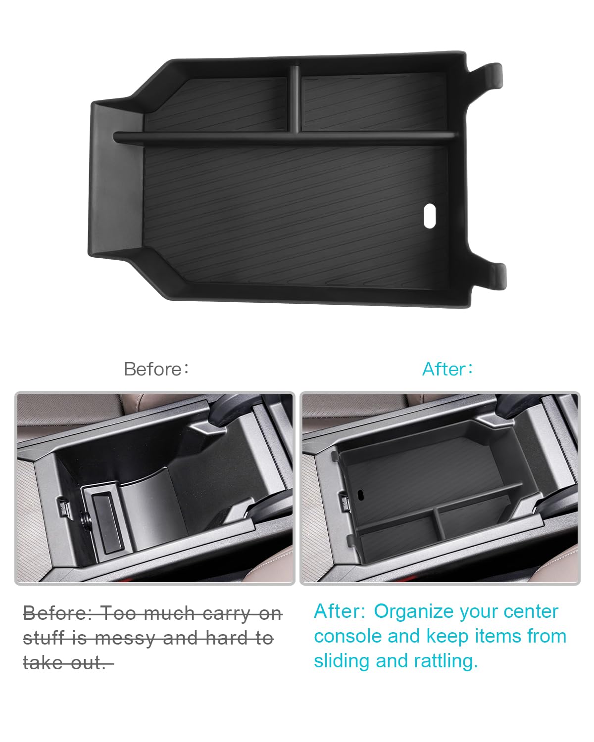 CDEFG Kompatibel mit BMW X3 G45 2025 2026 Facelift Mittelkonsole Armlehne Handschuhfach Aufbewahrungsbox Auto Center Console Organizer Tray X3 G45 2025 Zubehör