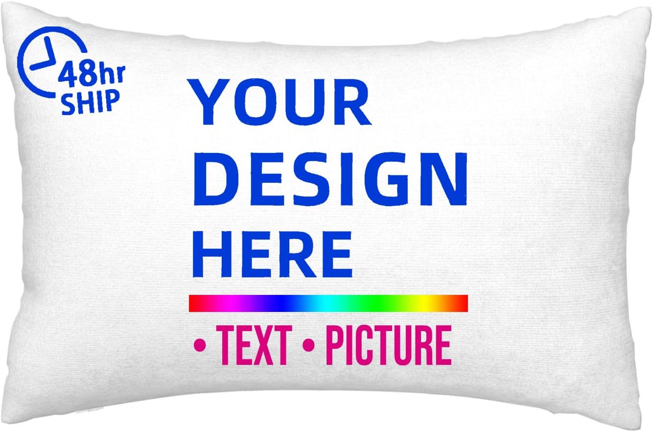 Personalized Custom Pillow Cover Customized Pillowcase Standard Throw Pillow Case with Picture Text Photo Gifts