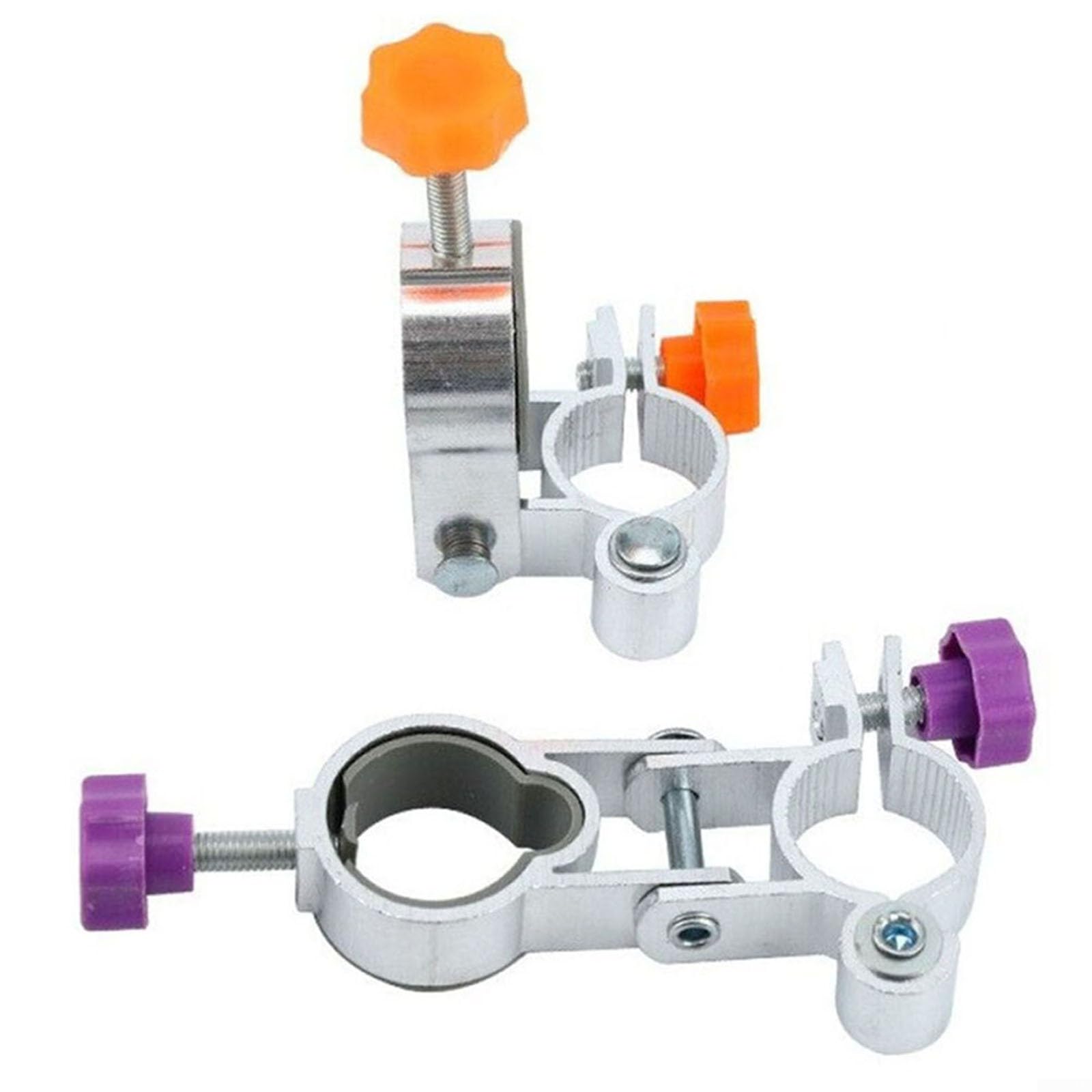 2 soportes de aleación de aluminio con clip para sombrilla de silla de jardín, soporte para sombrilla de patio, balcón, terraza, sombrilla de sol, plegable