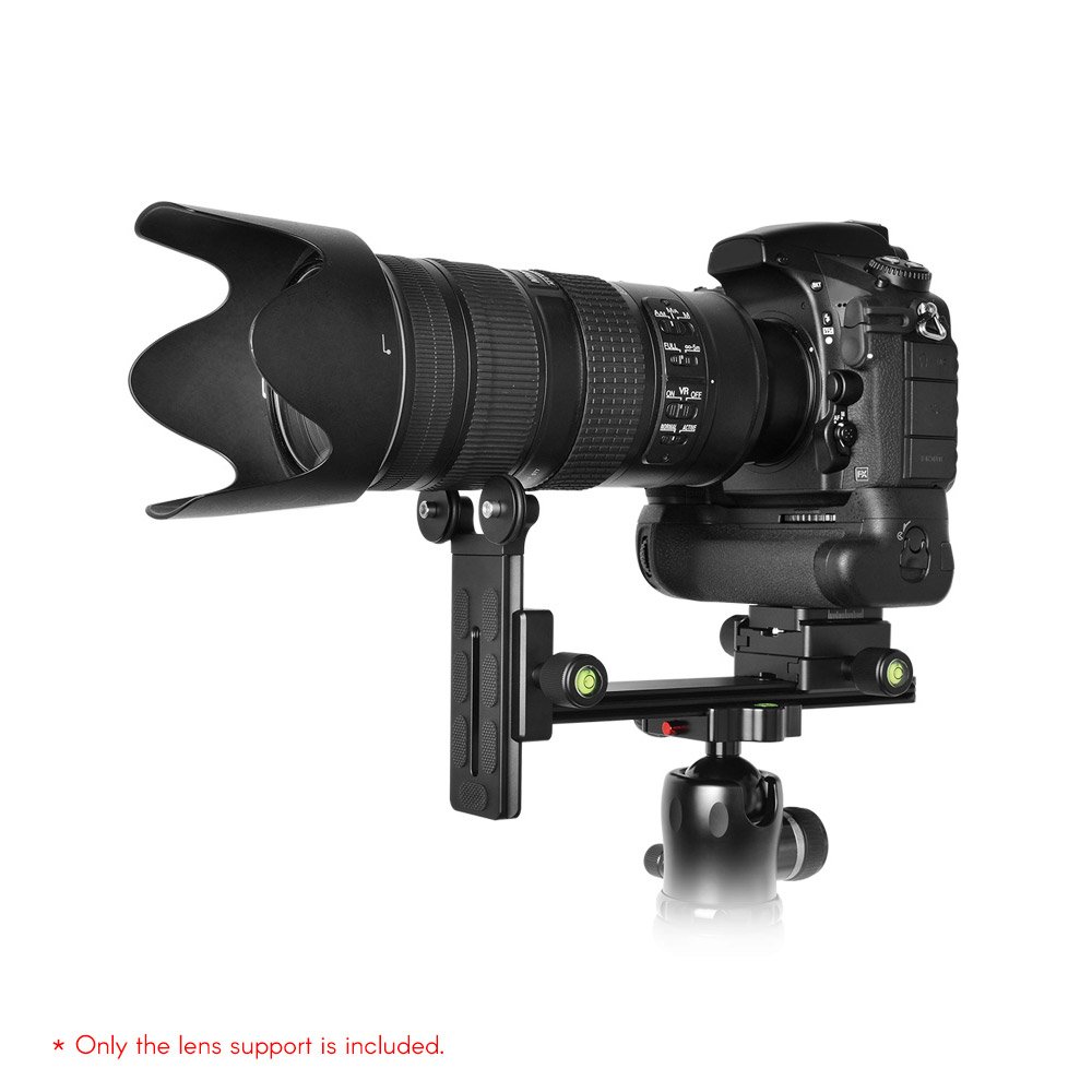 Andoer L200Teleobjektiv Support Long Lens Halter Halterung Hhenverstellbar kompatibel für Arca Sunwayfoto RRS Benro Kirk Markins Halterung