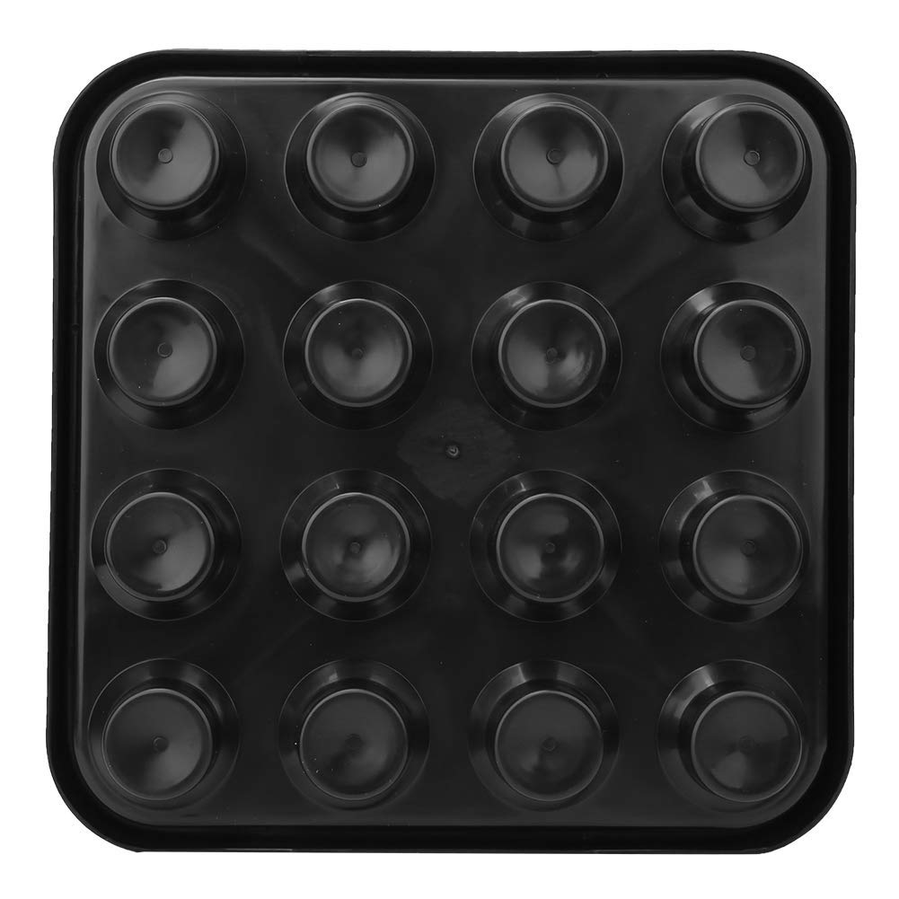 Alomejor Black Billiard Ball Tray Box Holder Case Holds 16 Balls Snooker Billilard Table Balls Pool Ball Storage Tray