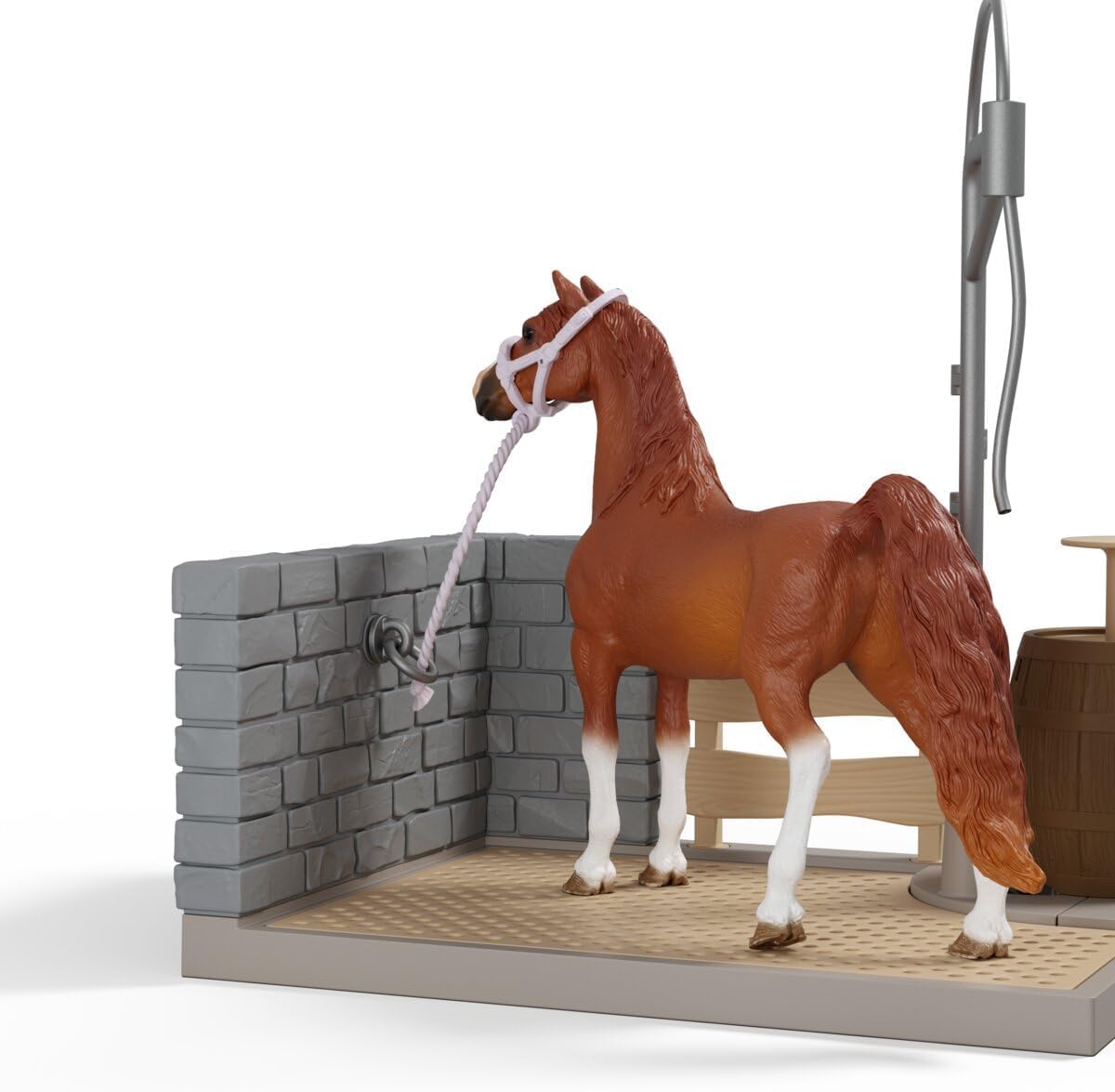 SCHLEICH Horse Club | Sofia’s Pferdewaschplatz 42792 | Spielset mit echtem Wasser, Pumpe, Pferd, beweglicher Figur & Zubehör | Pferdespielzeug & Geschenk für Mädchen und Jungen ab 5 Jahren | 26 Teile
