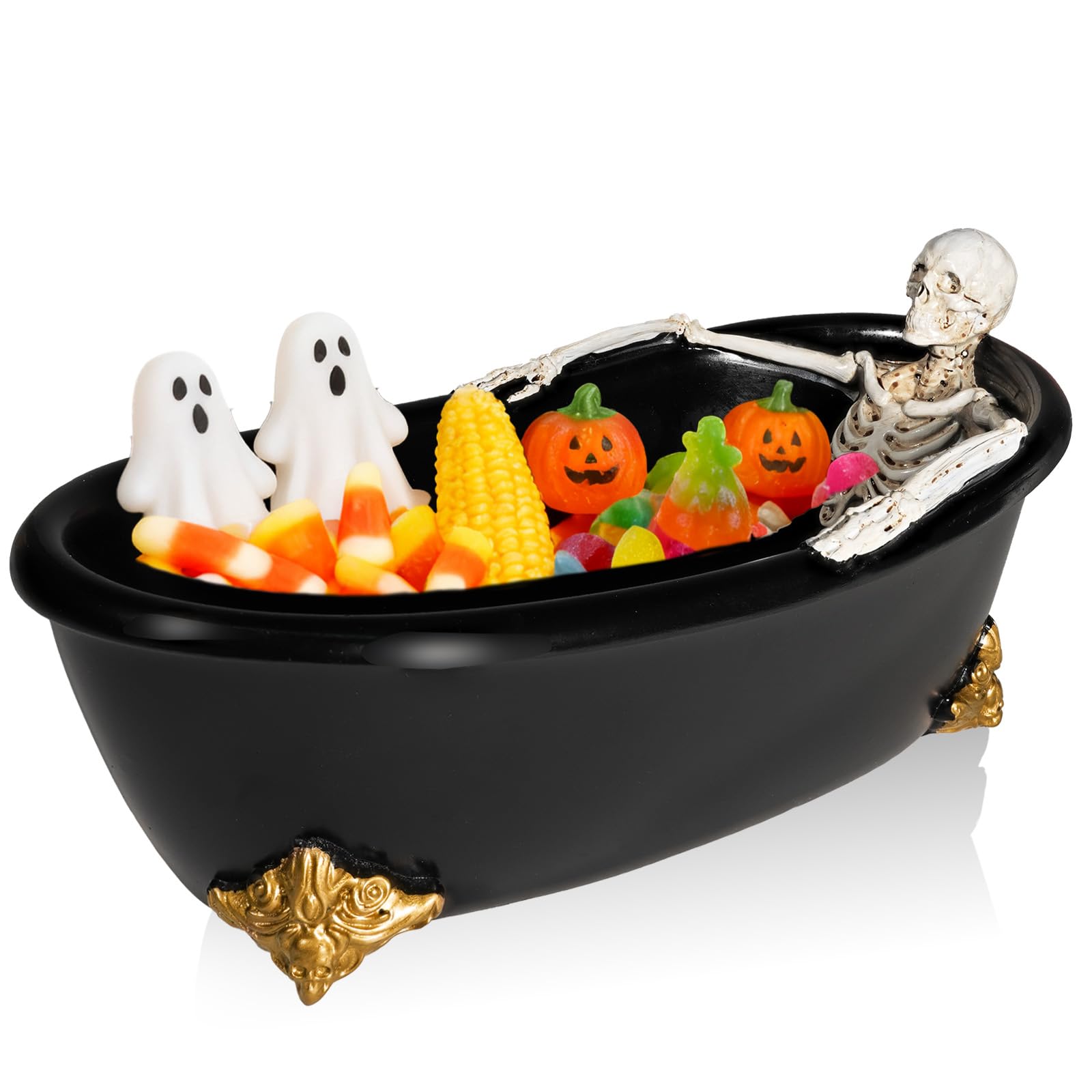GW Box Skull Candy Dish, Halloween Bathtub Bowl, Halloween Candy Bowl