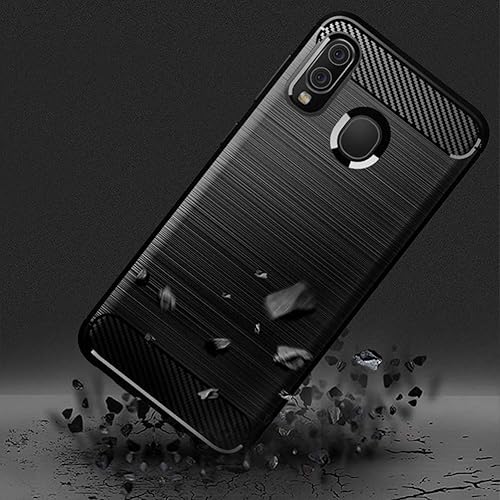 Miniatura 5 de Funda para Samsung Galaxy A20, Galaxy A30, funda suave y delgada de TPU antihuellas, Carcasa de TPU para Samsung Galaxy A20, color negro cepillado