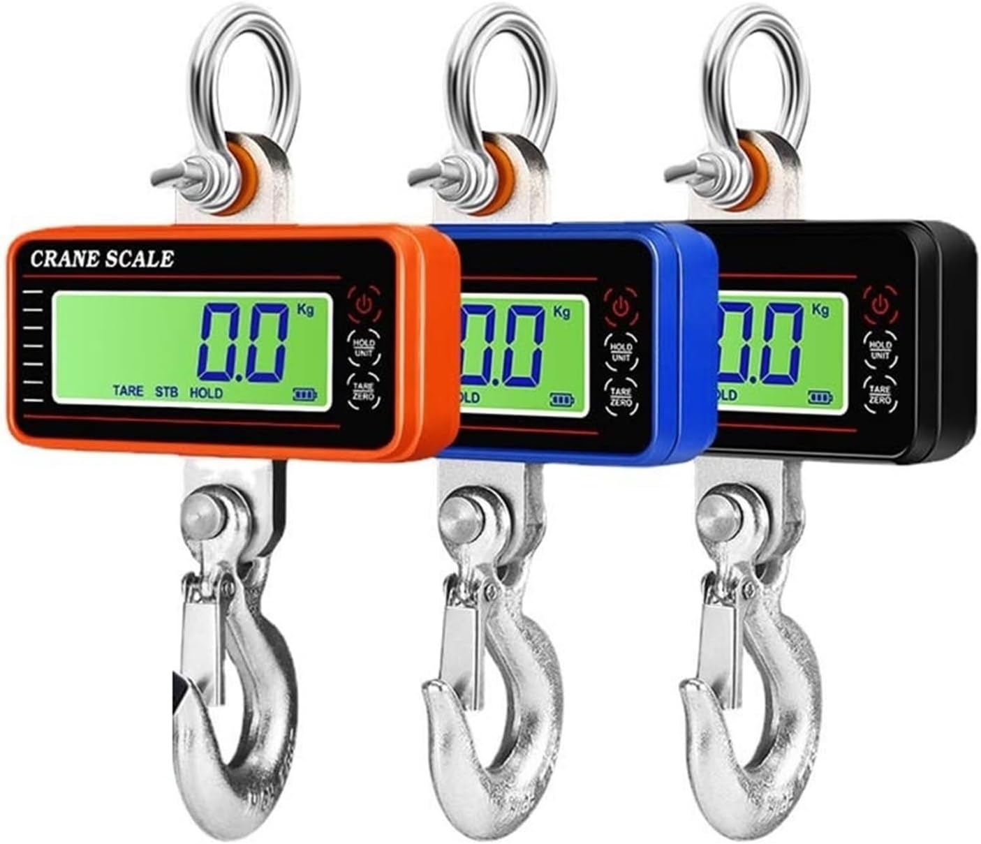 Portable Digital Crane Scale 1500kg/1000kg/500kg Digital Hanging Scale with 65ft Remote Control Heavy Duty Crane Scale Portable LCD Industrial Hook Scales (LCD 1500KG Blue 1)
