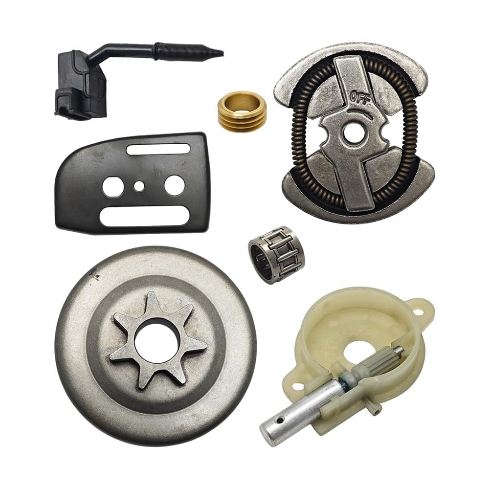 Haziec One Color .325 7T Clutch Drum Oil Worm Gear Bar Plate Kit Fit For 136 137 141 142 36 41 Chainsaw 530069342 530014949