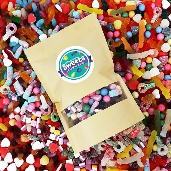 Pick & Mix Sweets Retro Candy Selection includes Fizzy Sour and Jelly Sweets- 900gm