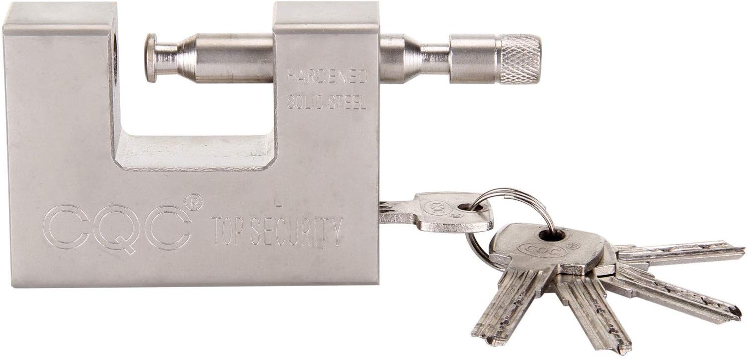 EUN Trademark Heavy Duty Padlock/Chain Lock 94mm Shipping Container Garage Warehouse with 5 key