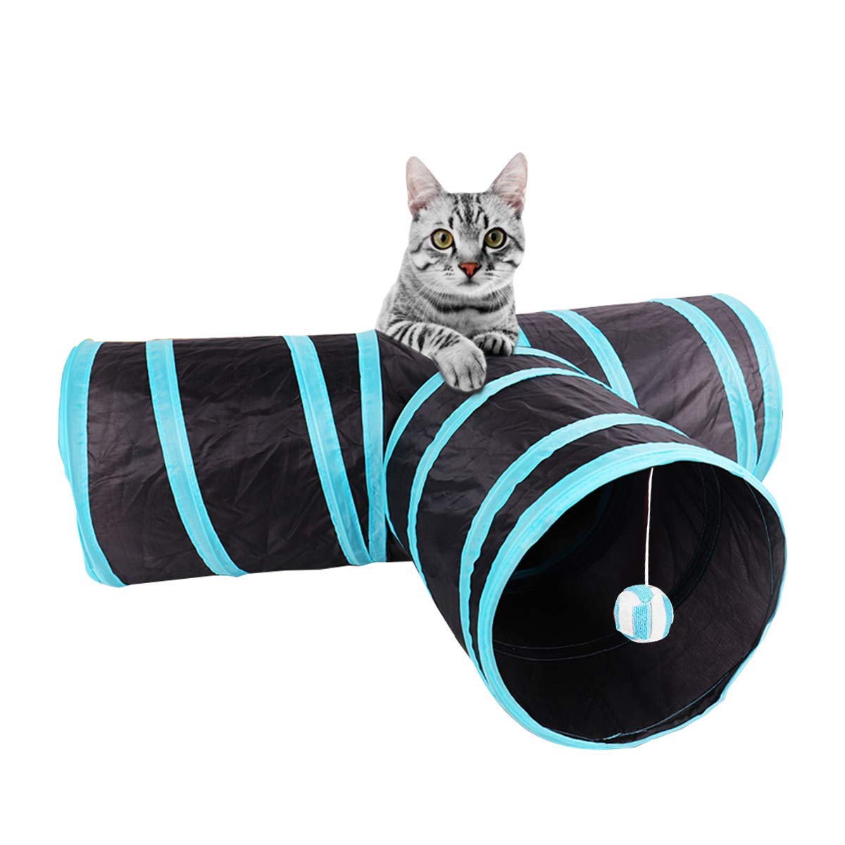 Petlicious & More® Pet (T Shape) Cat Tunnel - Collapsible 3 Way Play Toy, Tube Fun for Rabbits, Kittens (B08PSFBSHD) Amazon Price History, Amazon Price Tracker