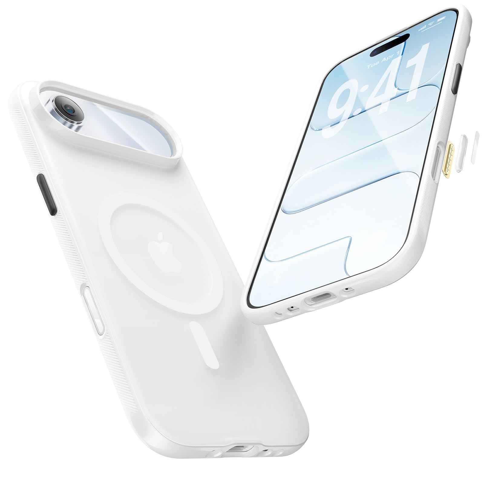 Maledan Anti-Slip for iPhone Air Case with Coverd Camera Control - Fit for Magsafe Magnetic 17 Air Phone
