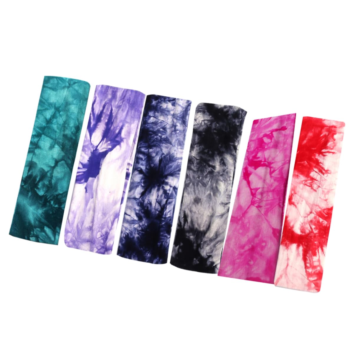 FRCOLOR 18piezas Cintas Para Cabello Absorbentes De Sudor Bandas Elásticas De Yoga Diseño De Degradé Para Deportes y Actividades Al Aire