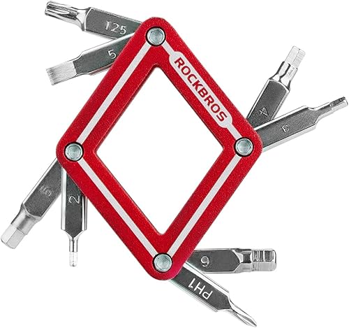 Miniatura 1 de ROCKBROS Kit de herramientas de reparación de bicicletas, 8 en 1, herramienta de cadena de bicicleta, herramienta de cadena de bicicleta, llave