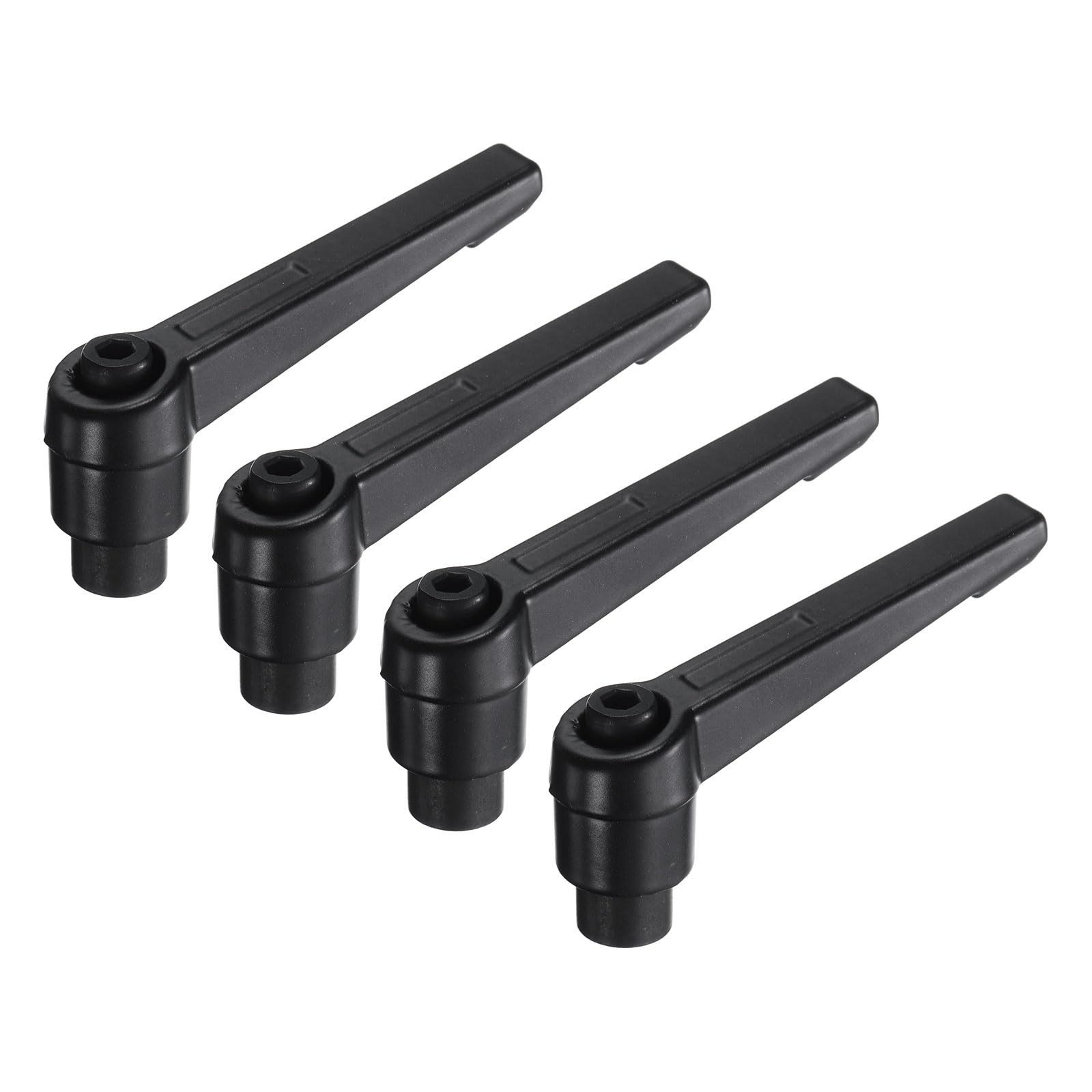 uxcell 4pcs Clamping Lever Adjustable Handles M5 Metric Female Thread Level Handle Hand Knobs Quick Release Black for Lathe Machinery