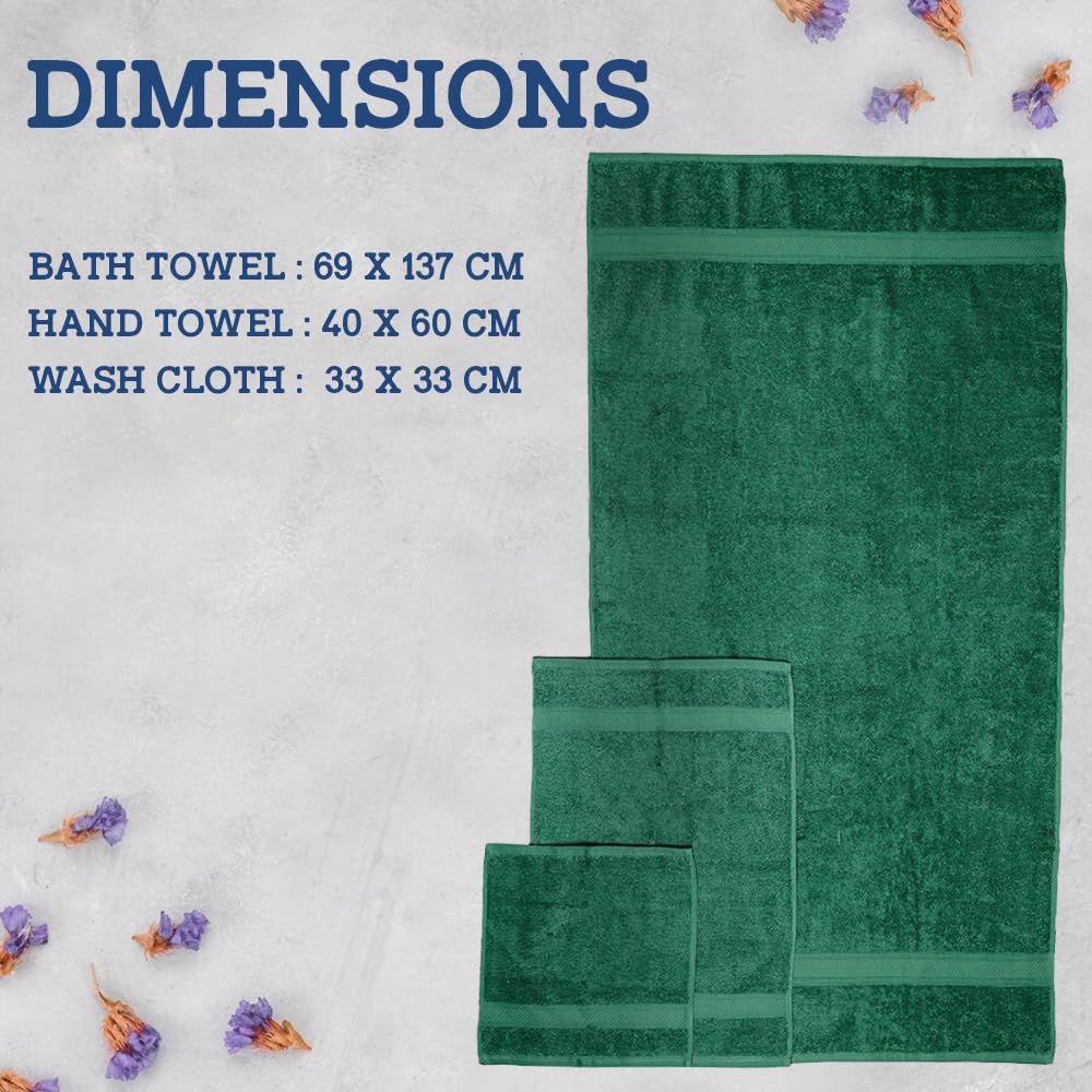 Casa Lino Juego de toallas de baño de 4 piezas | 1 toalla de baño, 1 paño de lavado, 2 toallas de mano | Esenciales de baño para el nuevo hogar, toallas de lujo 100% algodón X GSM, juego de baño