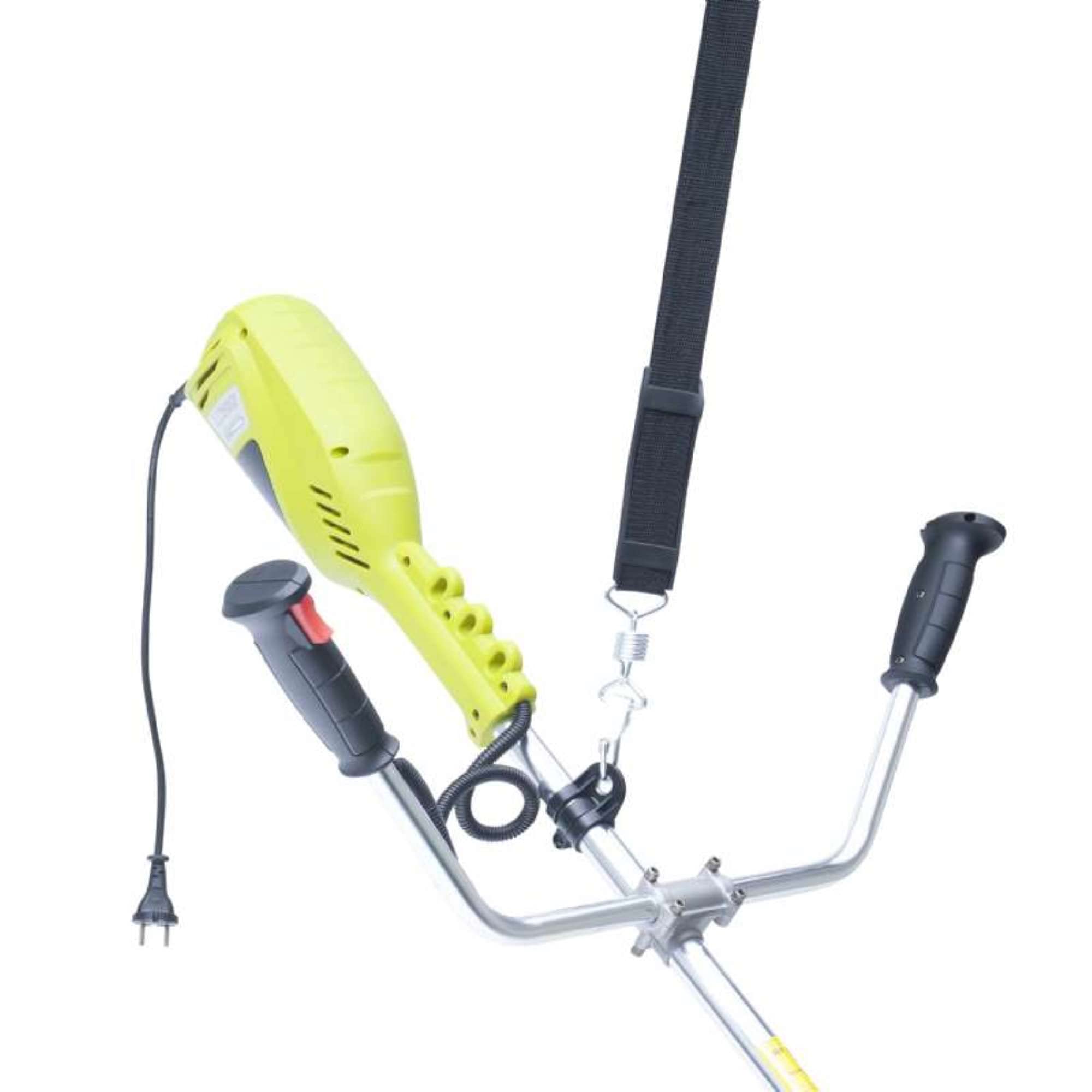 WerkaPro 10679 - Débroussailleuse électrique - 1400 Watts - Inclus Un Harnais + Une Lame 3 Dents + Une Bobine à Fil Double & Greenstar 3918 Fil Nylon hélicoïdal Ozaki Premium ø 3,3 mm x 23 m