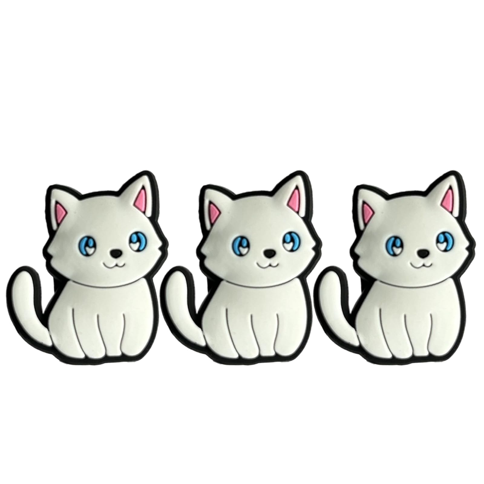 Bogeel Little White Cat 3Pcs Tennis Shock Absorbers Tennis Racket Vibrations Dampeners Shockproof Tennis Accessories For Tennis Player Enduring