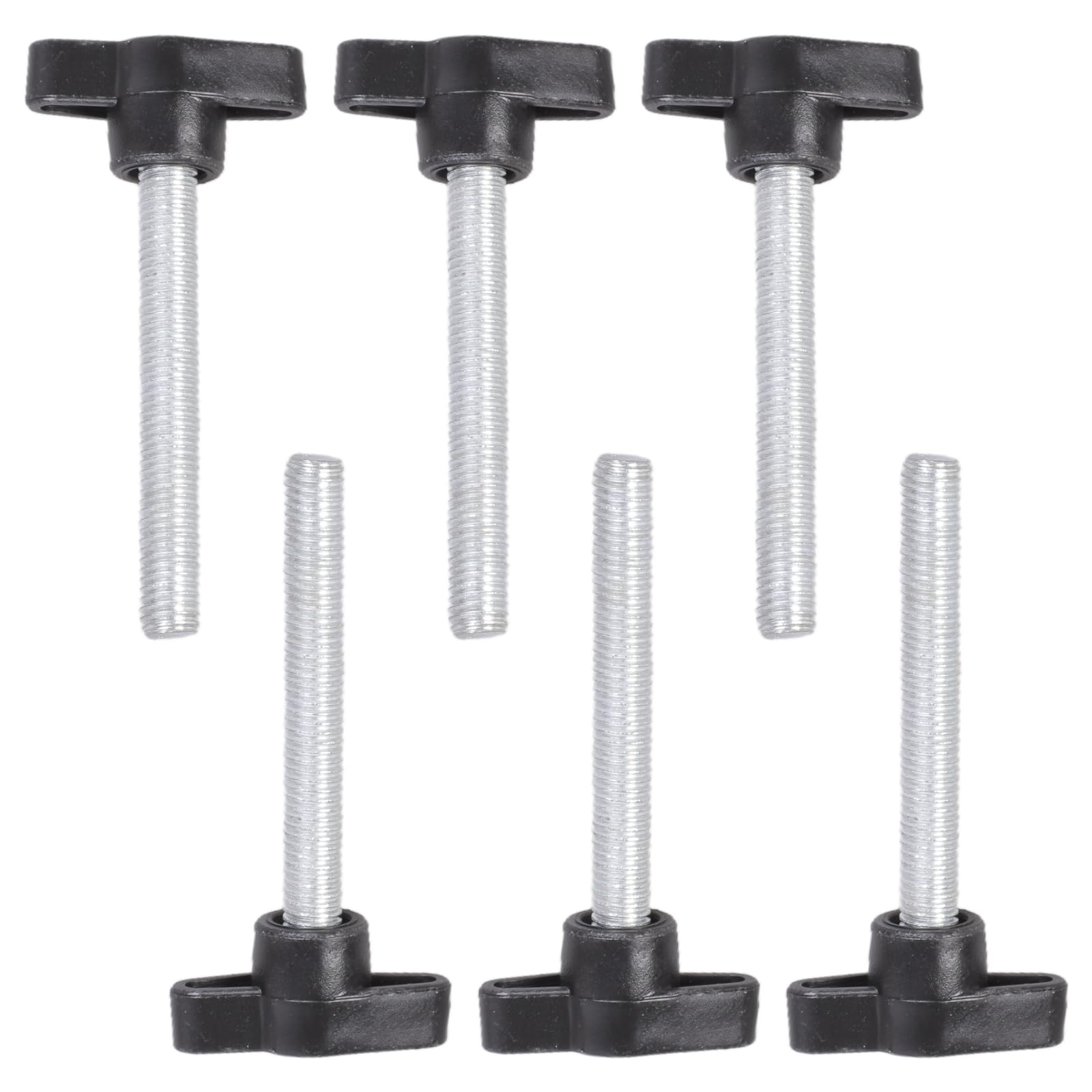 Alloneslife M8x60 6Pcs Rustproof Fastening Screws Handle Carbon Steel Hand Bolts Secure Fastening Frequent Adjustments For Ergonomic Hand Bolts Furniture Assembly