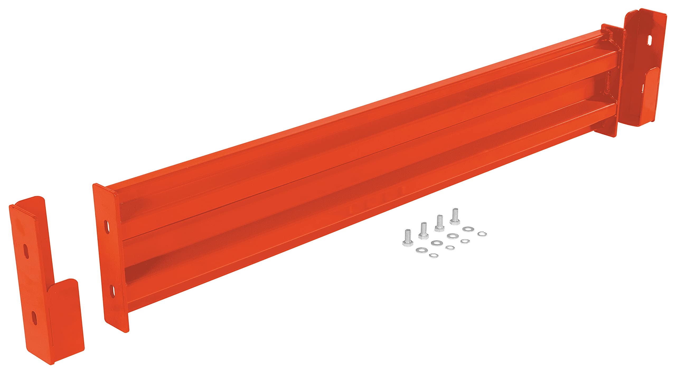 Vestil GR-F2R-DI-5-OR Steel 2 Ribbed Drop in Style Guard Rail 54 in. Length Orange