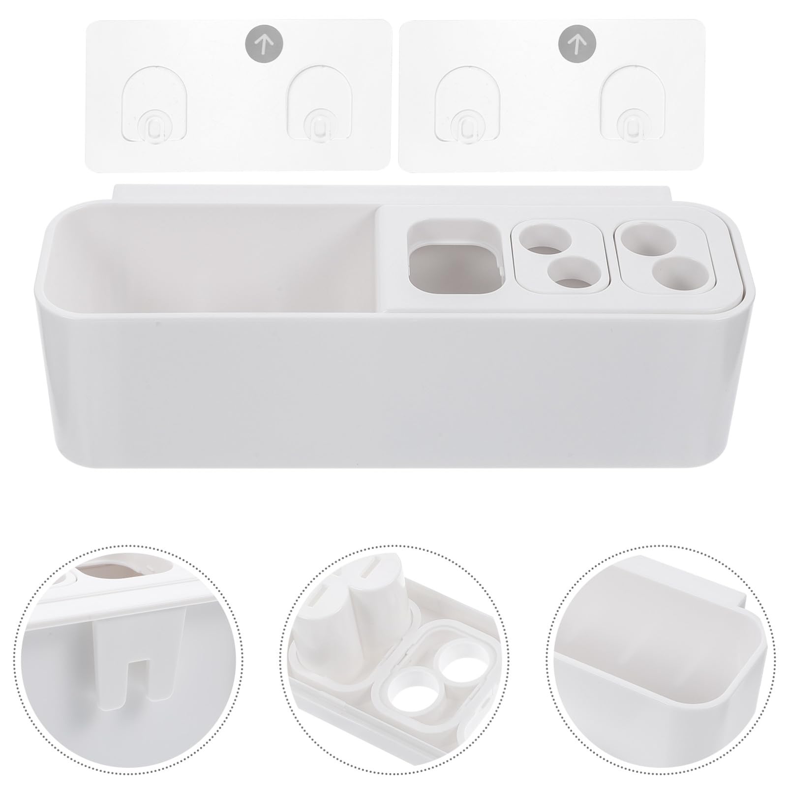 Elektrischer Zahnbürstenhalter Wandmontage Organizer für Badezimmer Weiß