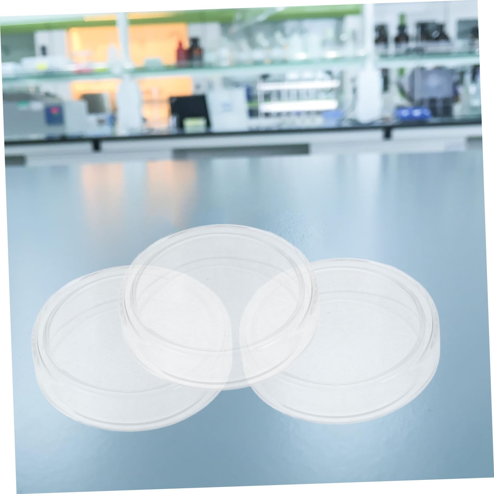 Anneome 6 Stück Agar Petrischalen aus Hochborosilikatglas mit Deckel Wiederverwendbar Hitzebeständig Flache Glas Kulturschalen für Laborexperimente und Forschung
