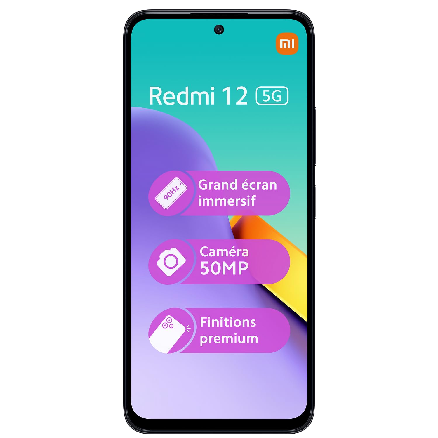 XIAOMI Redmi 12 5G - Smartphone 5G de 8+256GB, Triple cámara de 50 MP, Pantalla de 6.79" FHD+ de 90 Hz, Snapdragon 4 Gen 2, 5000mAh, Negro (Versión ES)