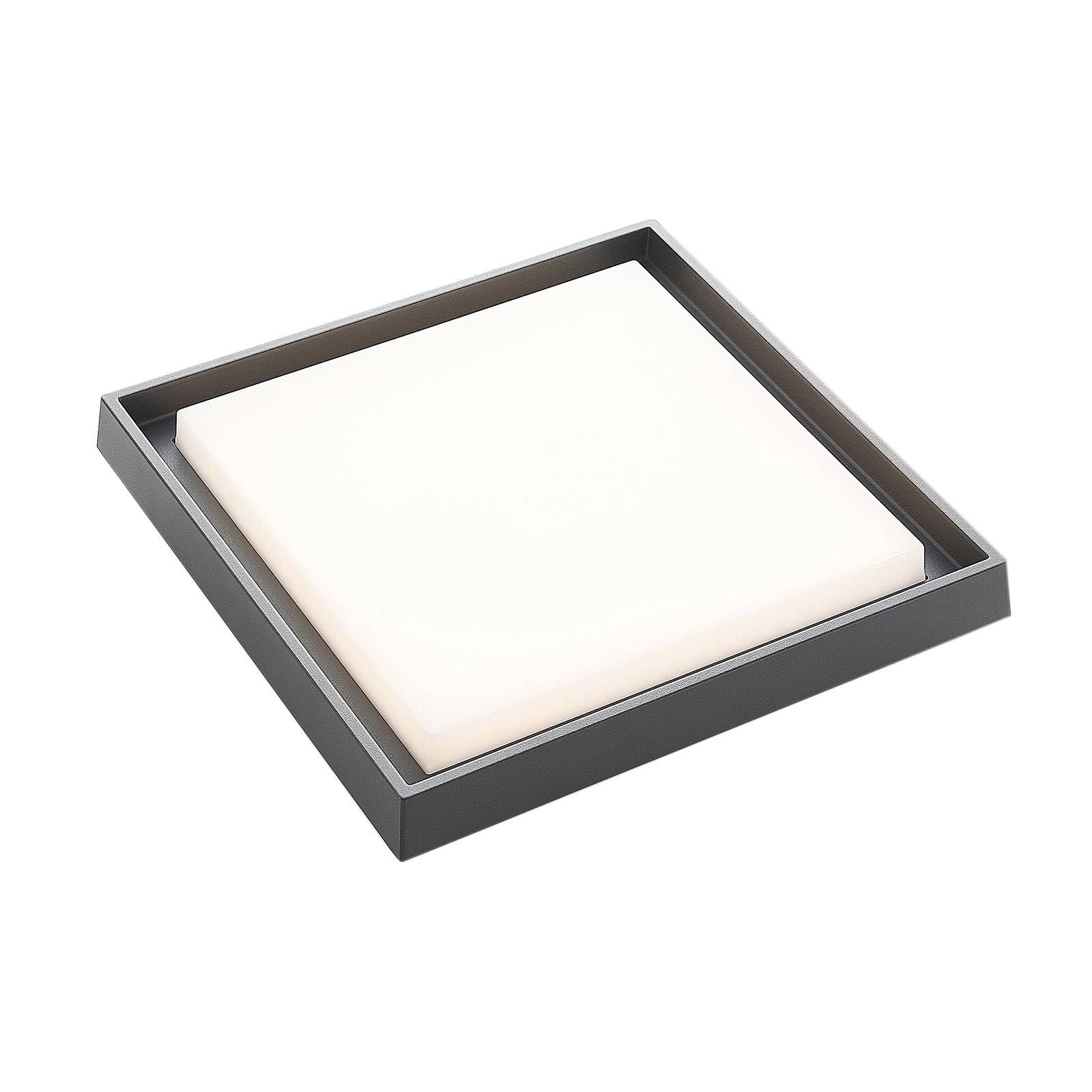 Lucande Dark Grey, White Led Ceiling Light Outdoor Birta (Modern) In Silver Made Of Aluminium From Outdoor Light
