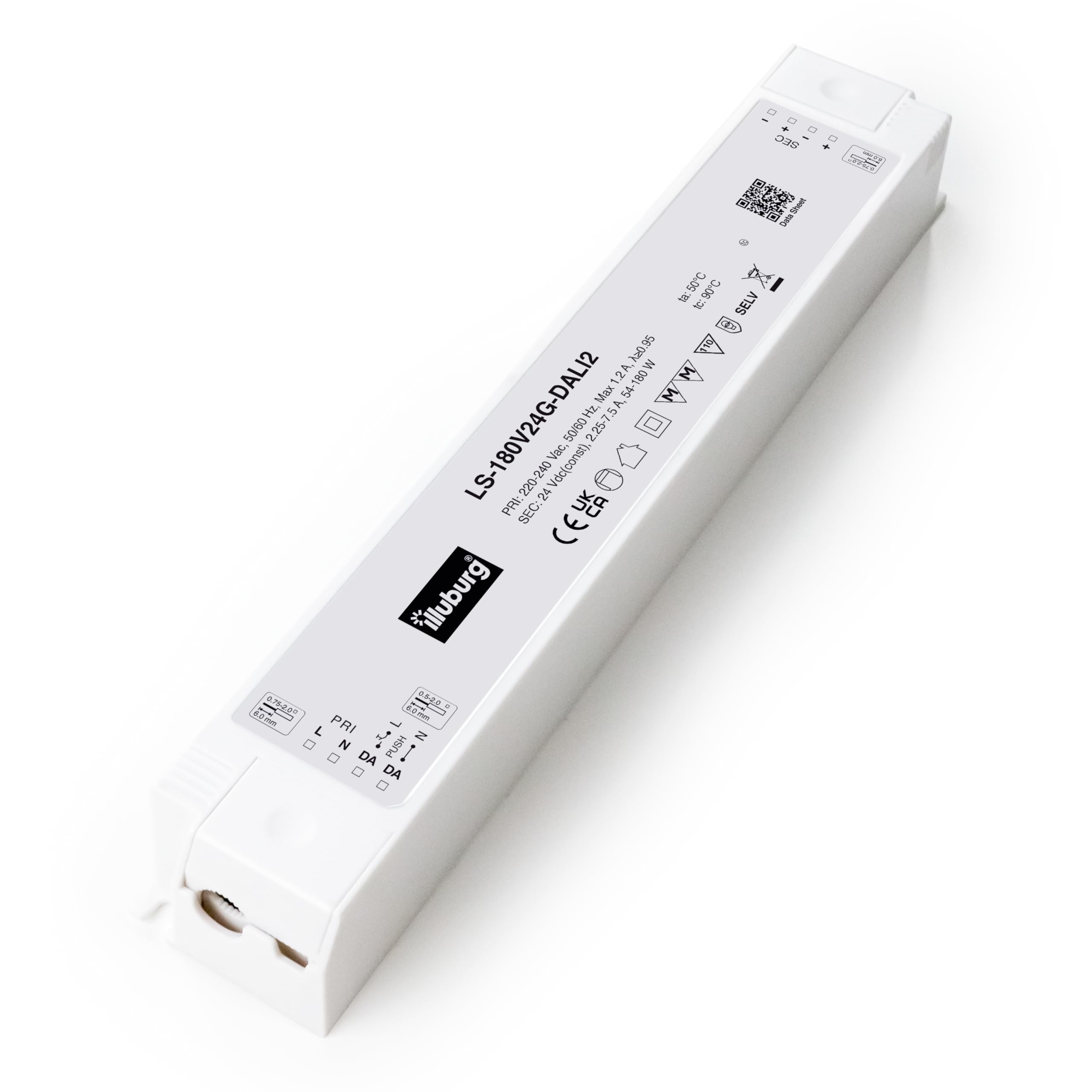 Transformador LED 24V 54W - 180W Regulable DALI PUSH Sin Parpadeo LED Alimentador Fuente de Alimentación