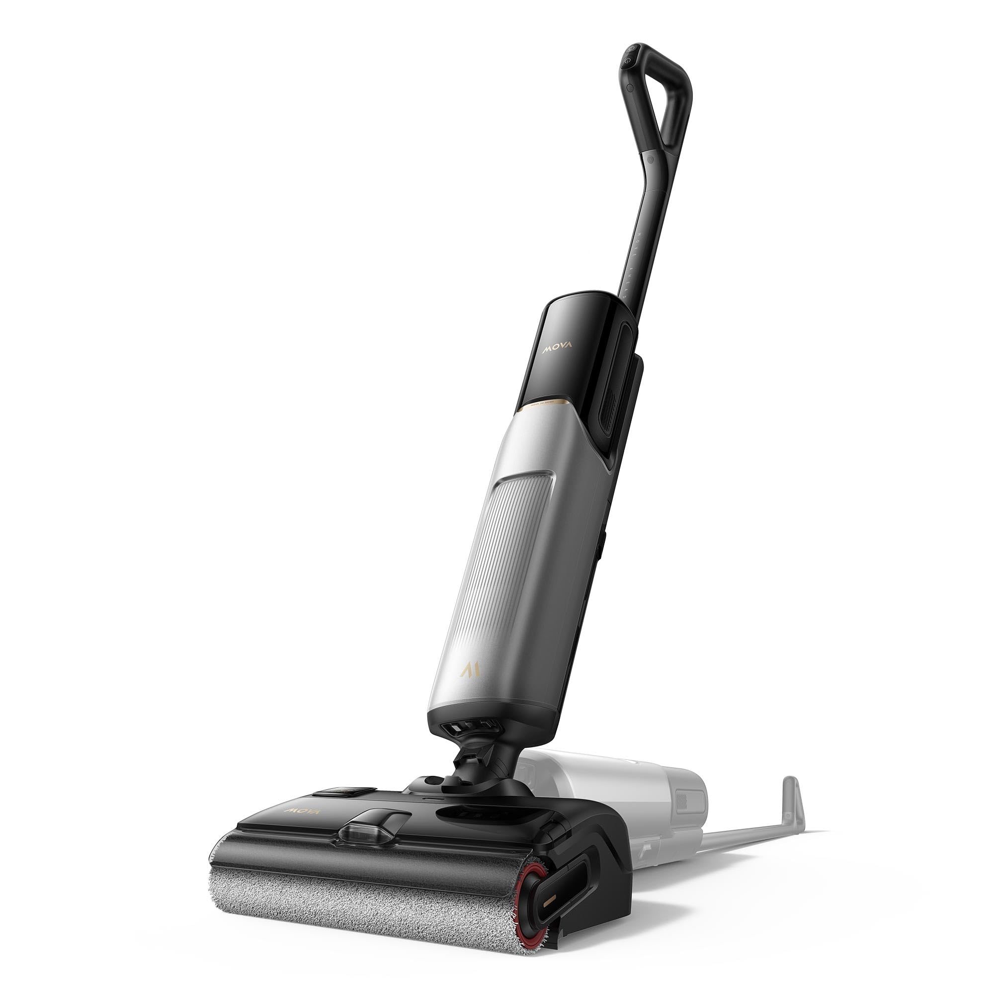 Mova X4 Plus Nass-Trocken-Sauger, 20.000 Pa Saugkraft, Auto-Reinigungslösung, Tangle-Free-Design, Selbstreinigung 100 °C, Push-In-Basisstation, LED-Bürstenkopf, Doppelkante, intell. Saugkraftregelung