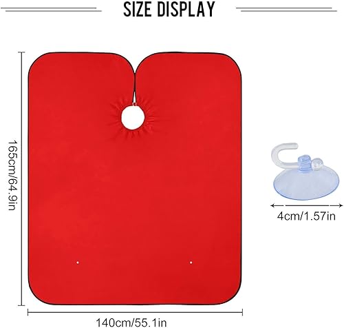 Miniatura 3 de Navajo White Barber Cloth Waterproof Cape Washing Hair, Home Barber Cape 64.9 In x 55.1 In