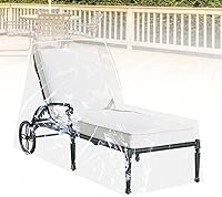 Vista 6 de LAMINET Funda impermeable de plástico para muebles de exterior, transparente y resistente - Funda para sillas de respaldo alto/apiladas - Protección