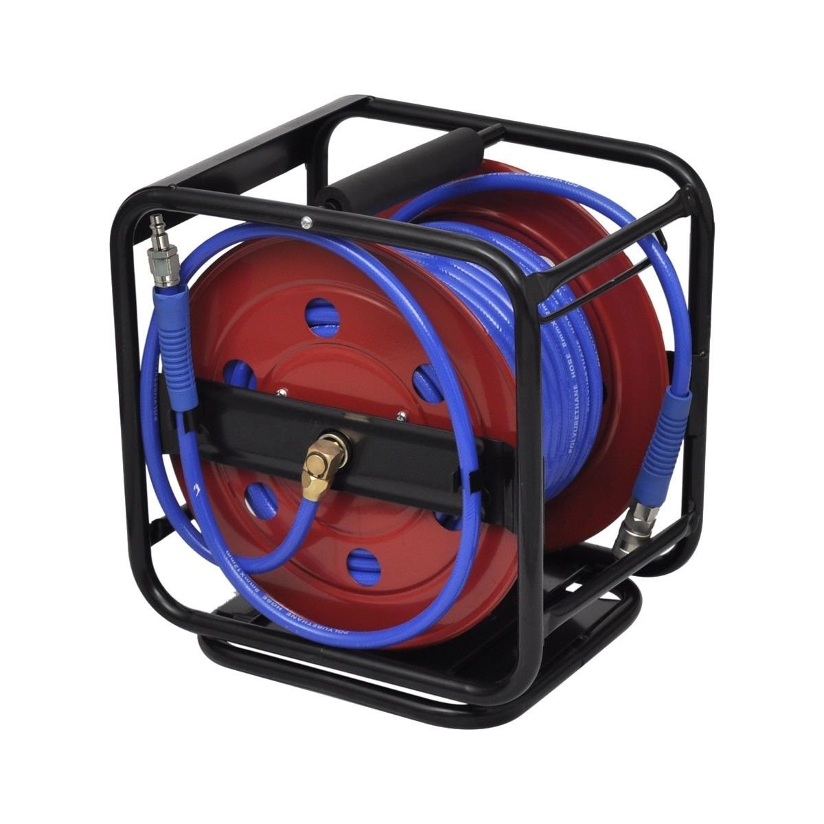 Retractable Air Compressor PU Hose Reel, Automatic Pneumatic 99' 250 PSI Tools