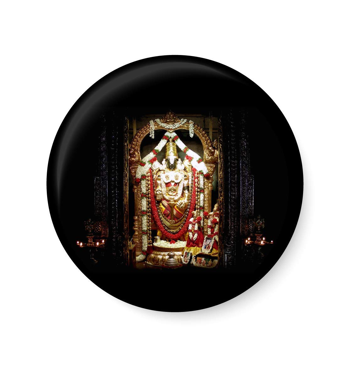PEACOCKRIDE Lord Venkateshwara I Lord Balaji I Lord Vishnu I Tirupati Venkateshwara I Fridge Magnet (Metal, Multicolour, 75mm)-picture-10