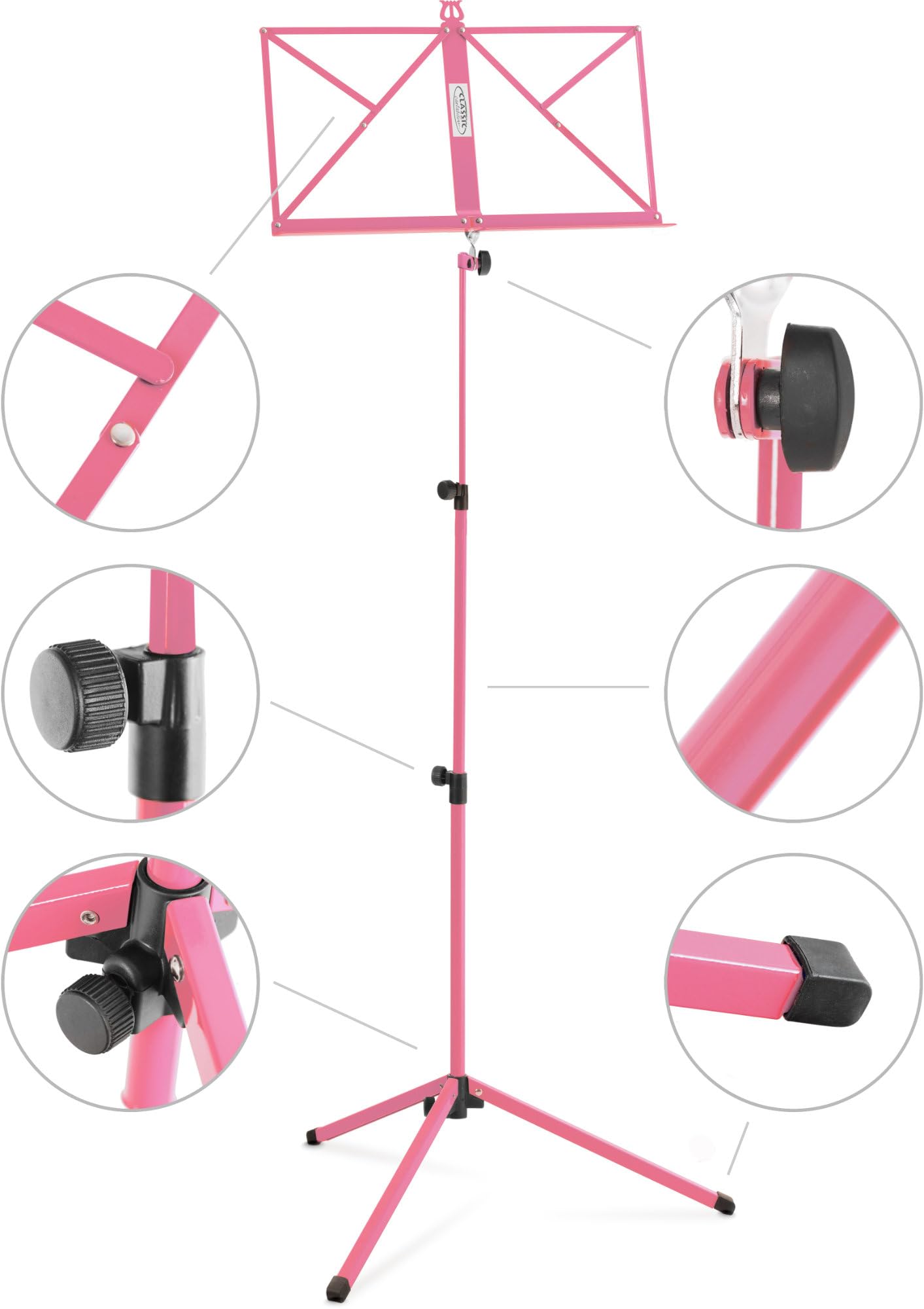 Set 3x Classic Cantabile leggìo Medium Rosa