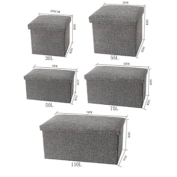 Amazon｜[SDGYS3G] オットマン ライトグレー 収納スツール 大